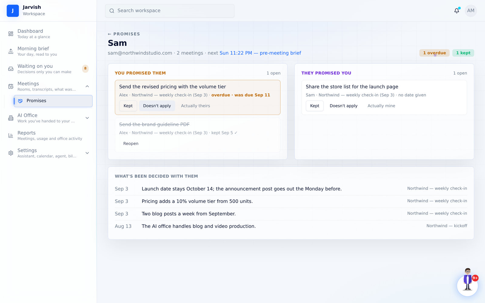 One person’s page: what you owe, what they owe, and the history behind it.