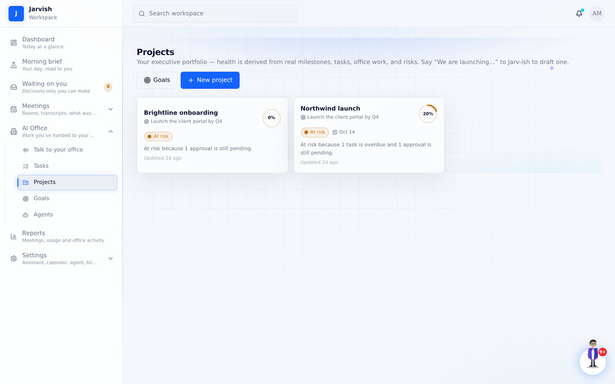 Projects page
