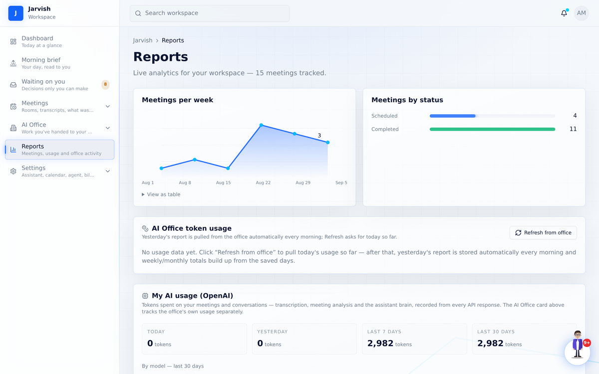Reports page