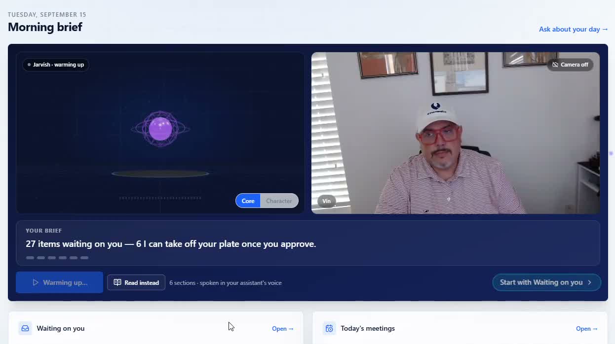 Morning brief demo — click to play